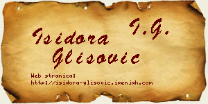 Isidora Glišović vizit kartica